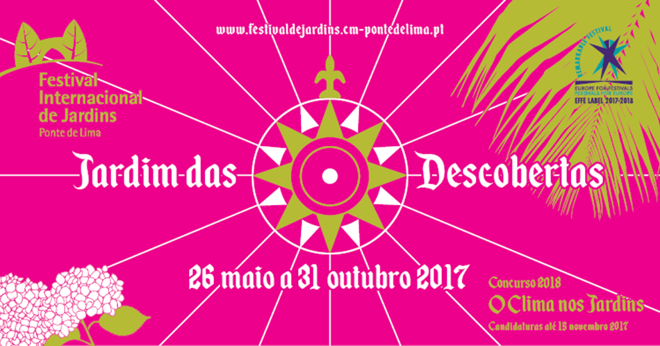 O Jardim das Descobertas – Visite o Festival Internacional de Jardins de Ponte de Lima até 31 de outubro  Em 2018 – O Clima nos Jardins – candidaturas até 15 de novembro